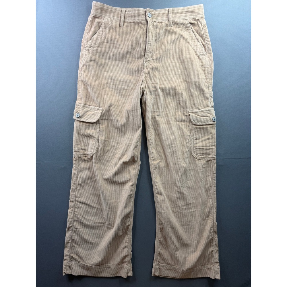 American Eagle Corduroy Cargo Pants Womens Tan Stretch 31x31